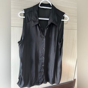 Adrianna Papell Black Sleeveless Blouse size XL